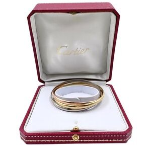 Cartier “Trinity” Rolling Bracelet Tri-Color 18k Gold S/M
